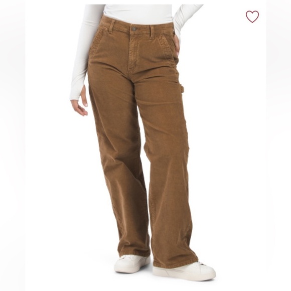 CURRENT/ELLIOTT The Painter Corduroy Wide Leg Jeans in Caramel Size 29 NWT - Picture 1 of 14